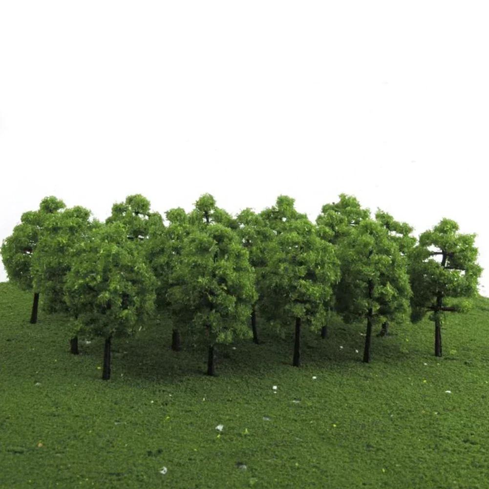 10Pcs Model Trees Train Railroad  Plastic Model Train Artificial Miniature Tree Scenery Railroad DePark Scenery Scale Tree 3.5cm