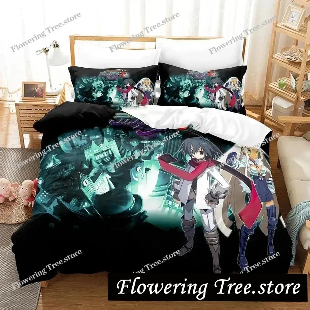 Anime Disgaea Bedding Set Duvet Cover Bed Set Quilt Cover Pillowcase Comforter King Queen Size Boys Adult Bedding Set029963