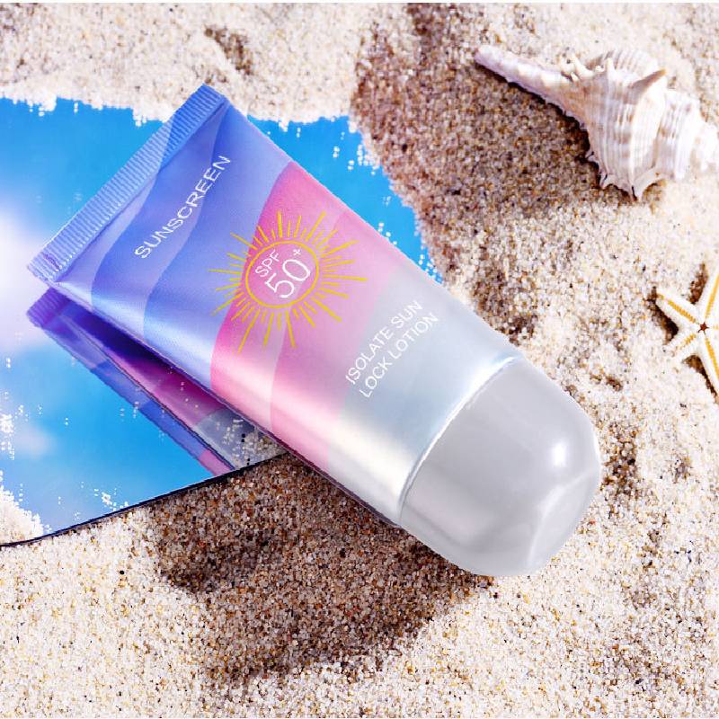 Solkrem Lotion SPF50+PA+++ For Ansikt Kropp, Vanntett og UV-beskyttelse Isolasjon og beskyttelse Frisk pustende Solblokkeringskrem 50g