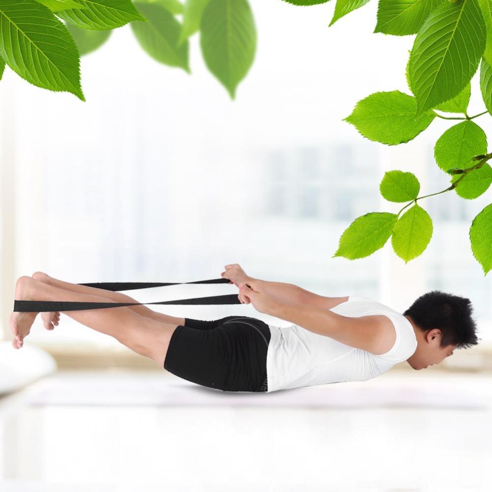 with Metal D Ring Buckle Adjustable Stretch Strap 183*3.8cm Fitness Belt Sports Stretching
