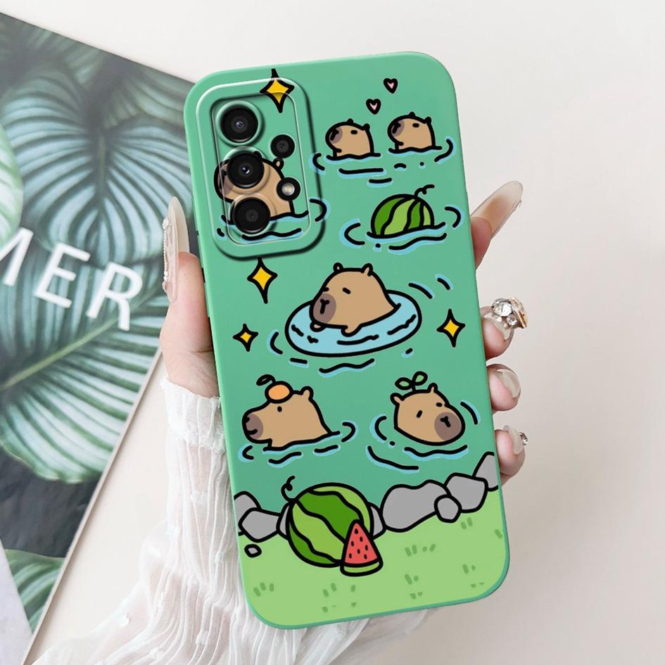 For Samsung Galaxy A52 Case SM-A525F Cover Cute Panda Rabbit Soft Liquid Silicone Phone Case For Samsung A52s A72 5G A725F Funda