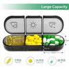 Weekly Pill Organizer 3 Times a Day, Portable Travel Pill Box 7 Day with Large Pill Containers, Light-Proof Pill Case
