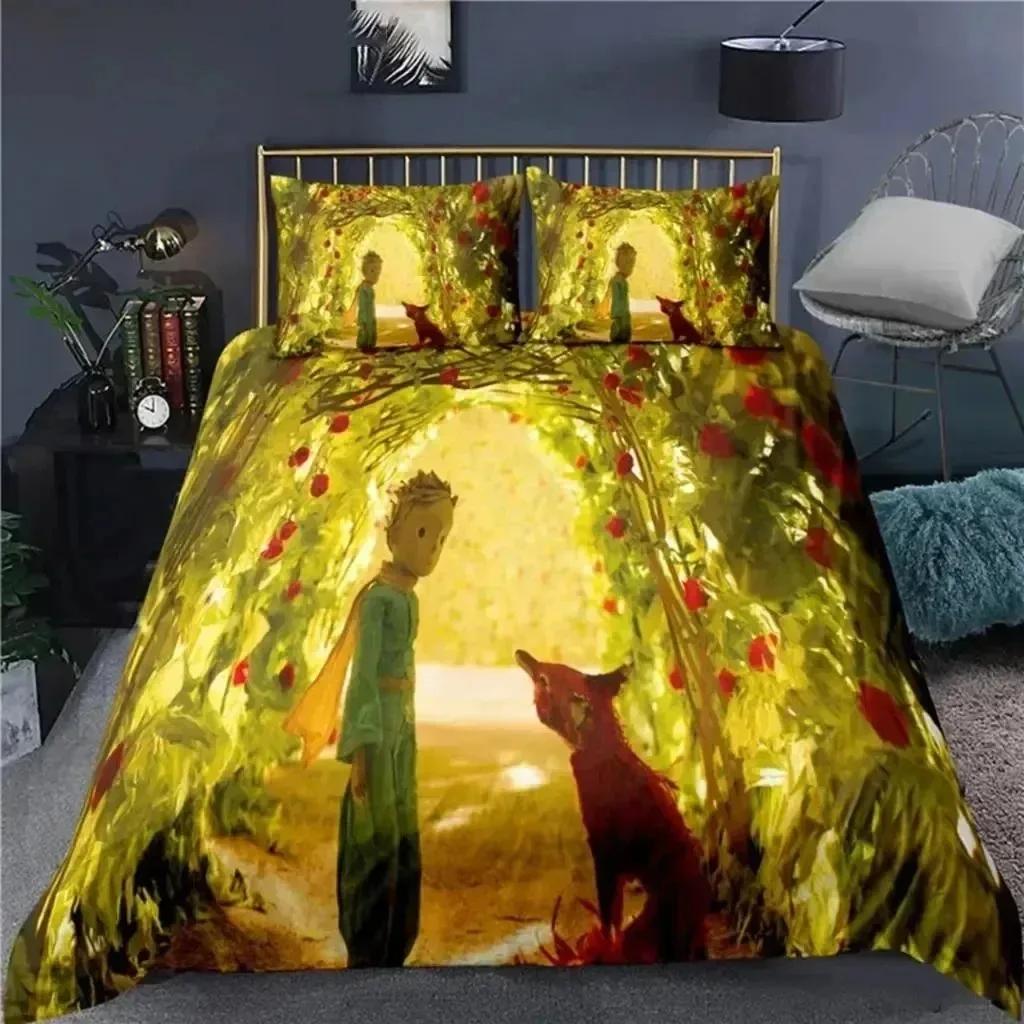 Anime Little Prince Le Petit 3D NEW Duvet Cover Pillowcase Bedding Set Adult Boy Bedroom Decoration Children Single Double Large