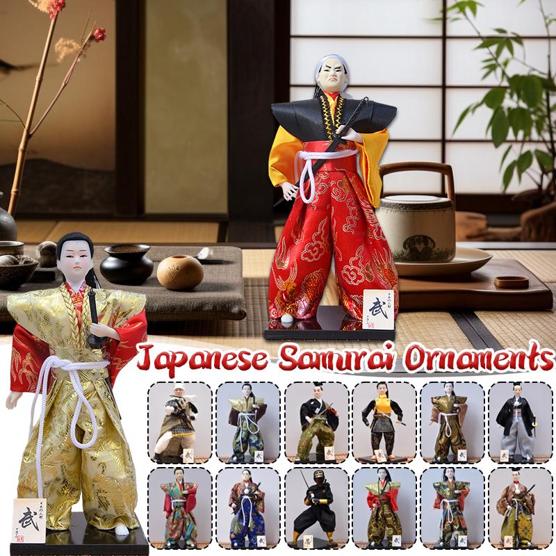 Japanese Samurai Ninja Figurines Dolls With Kimono Traditional Ninja Ornaments Home Decor Collection Arts Craft Gifts