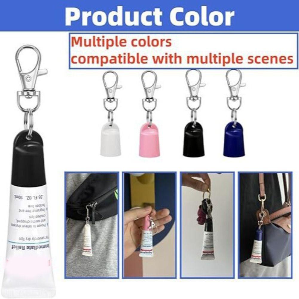 Lightweight Lip Balm Holder Universal Lip Balm Caps Portable Keychain Holder for Aquaphor Lip Care