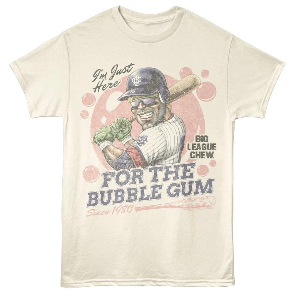 Big League Chew Ball Player I m Just Here For The Bubble Gum Men s T shirt L
