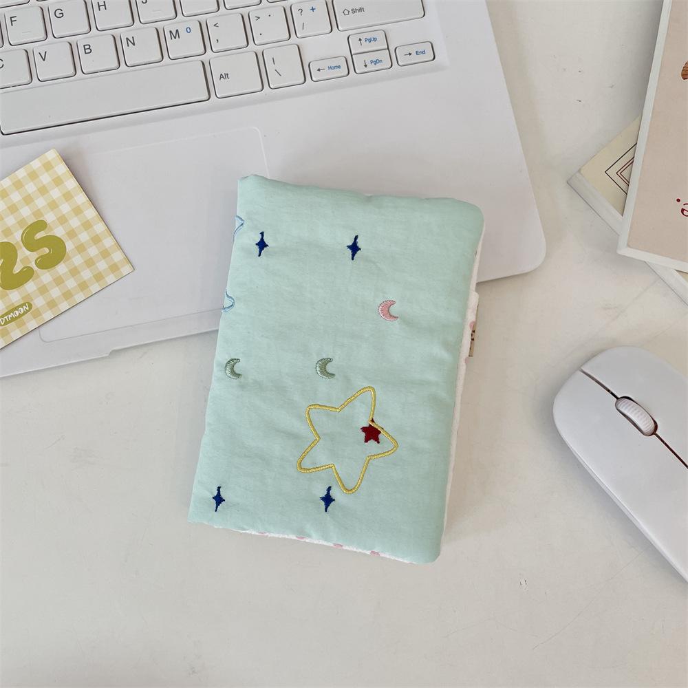 Women Men Embroidered Star Passport Covers Holder Multi-Function ID Bank Card Wallet Case Travel Accessories