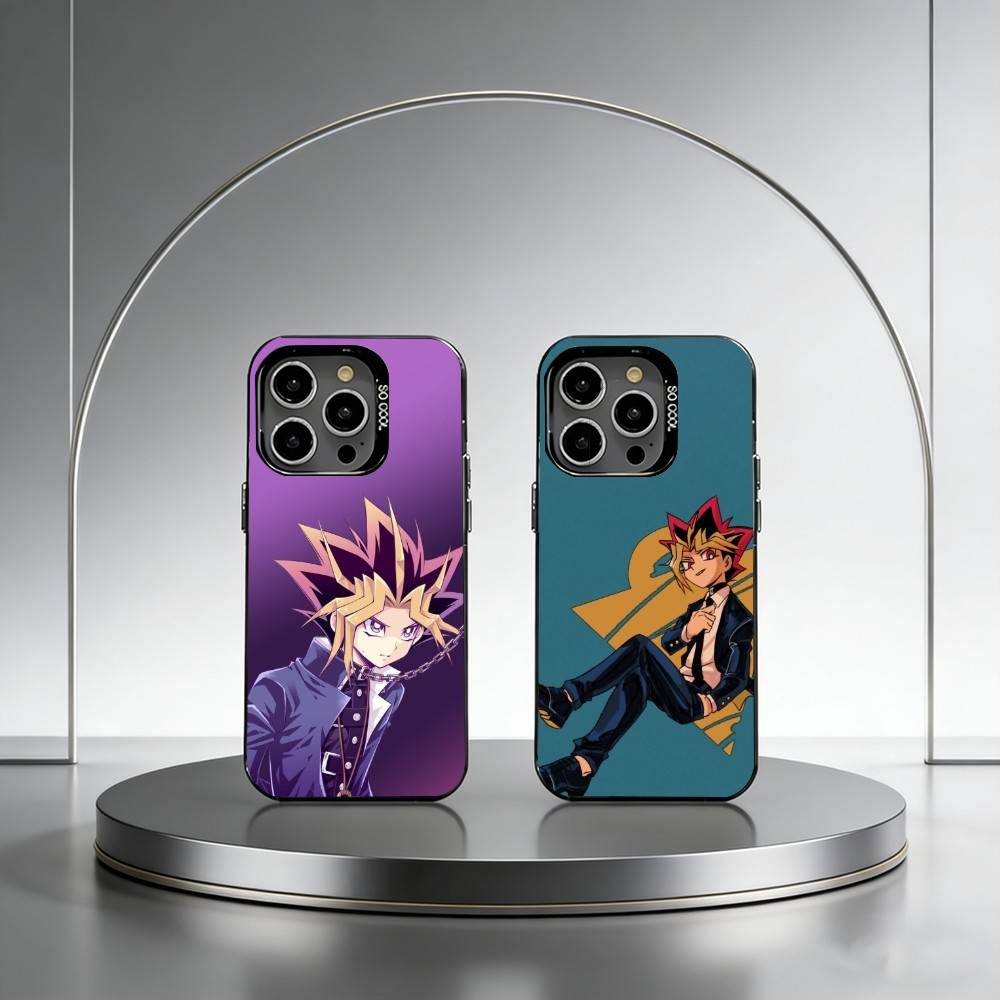 Yugioh Yami Yugi Phone Case For iPhone 17,16,15,14,13,12,11 Plus,Pro Max,XS,Colored Silver Plated Inside Cover