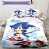 3pcs Sonic1 Design Cover Set - HD Printed Bedding with 1 Cover and 2 Pillowcases - Perfect for Home and Dorm Decor