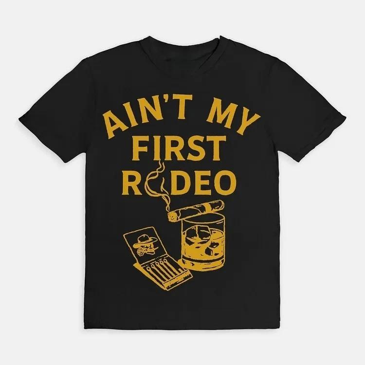 Aint My First Rodeo Retro Cowboy T Shirt L