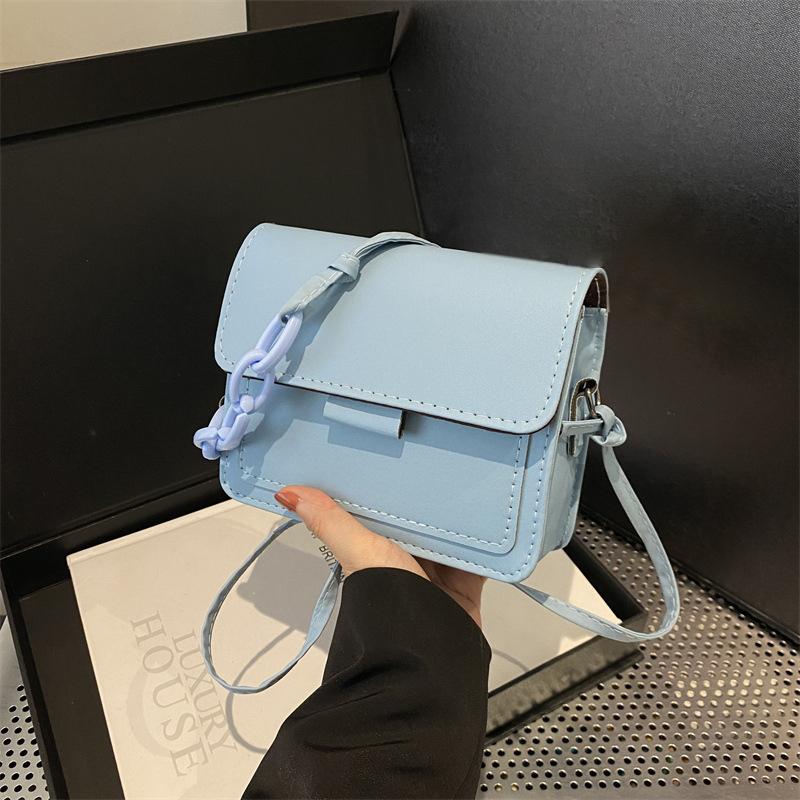 

Simple and Stylish Crossbody Bag 2025 New Premium Texture Ladies Small Square Bag Temperament Beautiful Versatile Chain with Shoulder Bag кавовий
