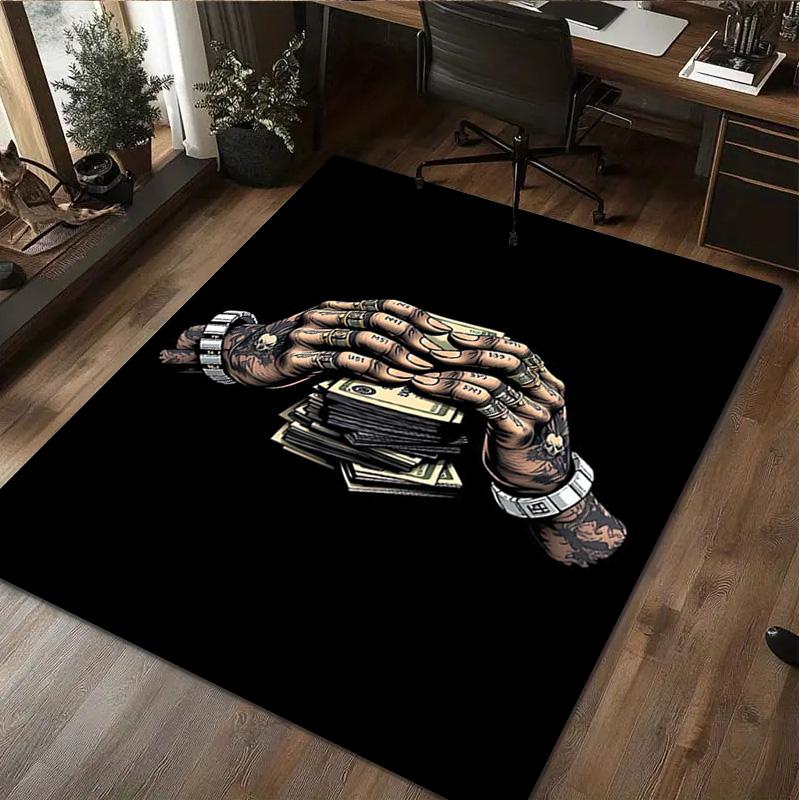 1Pc Dices Print Rug - Home Decoration Carpet For Living Room Bedroom Flooring Computer Chair Area Rug