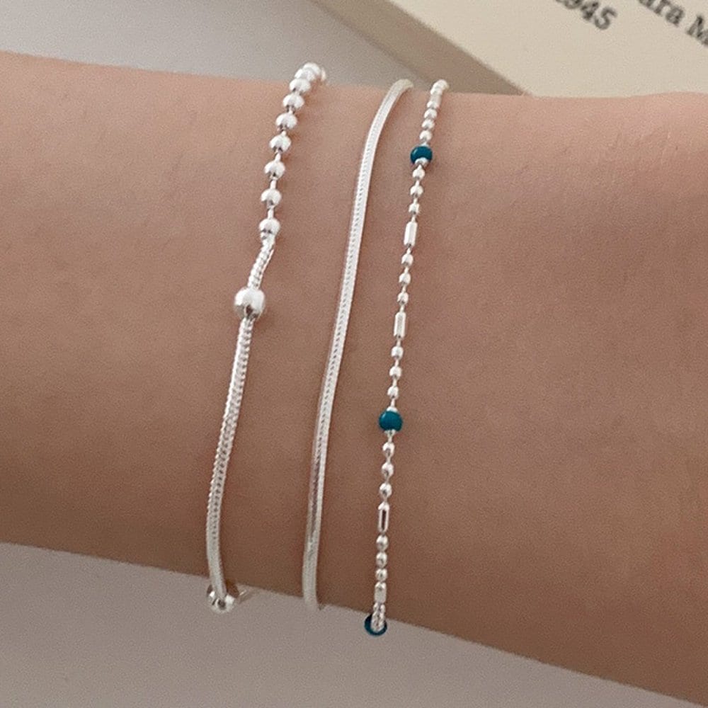 [92.5 Silver] Shining Daily Silver Bracelet Collection (25Gbs001)