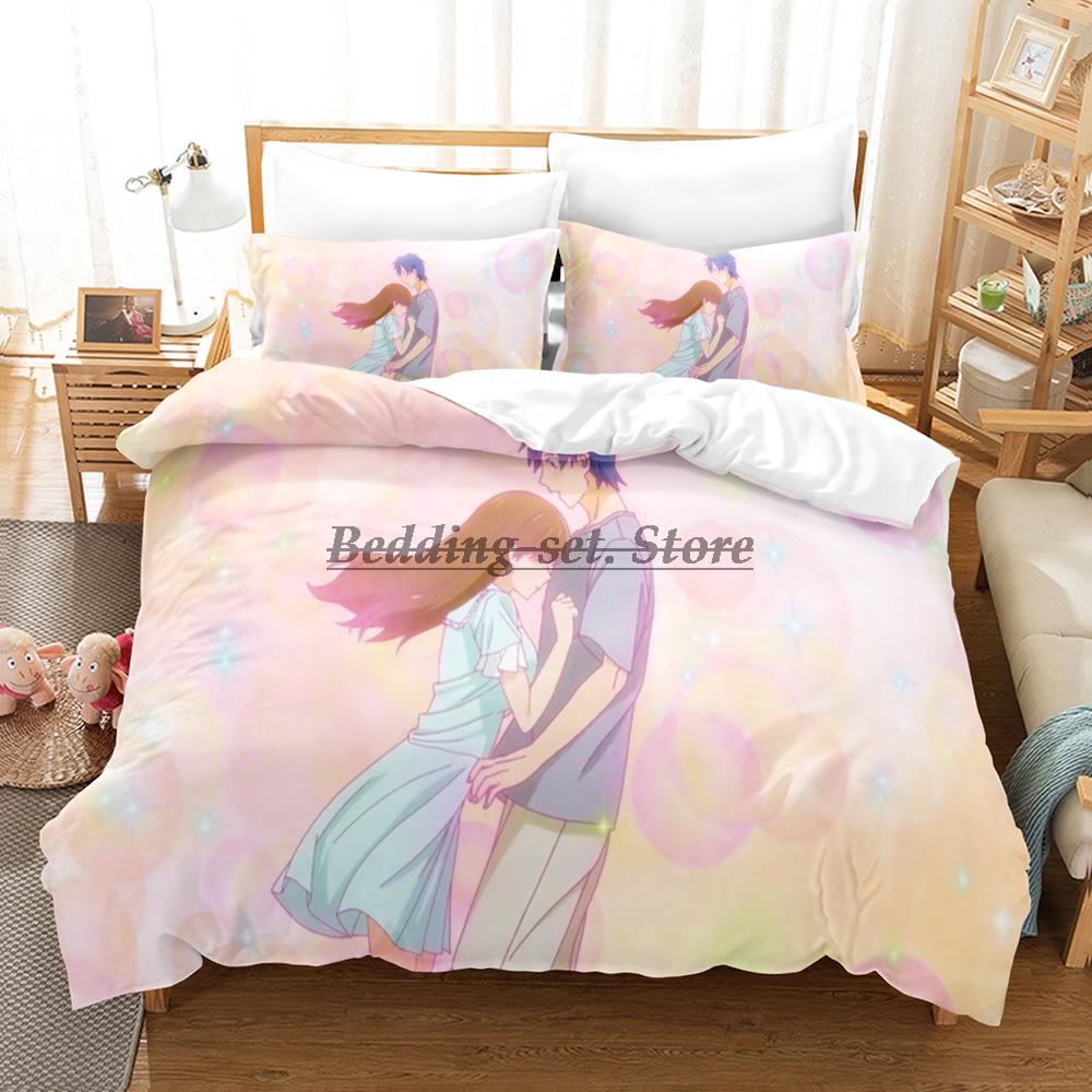 

Than A Married Couple Bedding Set Single Twin Full Queen King Size Bed Set Aldult Kid Bedroom Duvetcover Set Anime Bed EU single(135x200cm)
