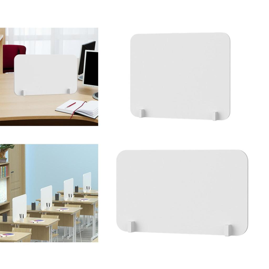 PVC Desktop Partition Panel Board Guard Shield Barrier White Shatter Resistant