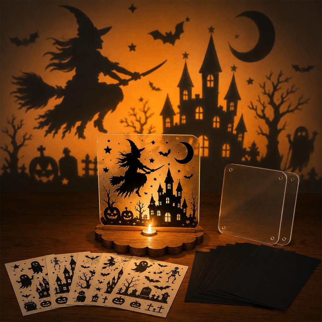 Halloween Shadow Light Set for Indoor Outdoor Home Decor and Party Decorations