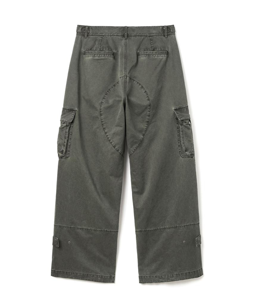 MILLO ARCHIVE Garment Washed Silhouette Pants [Khaki Grey]
