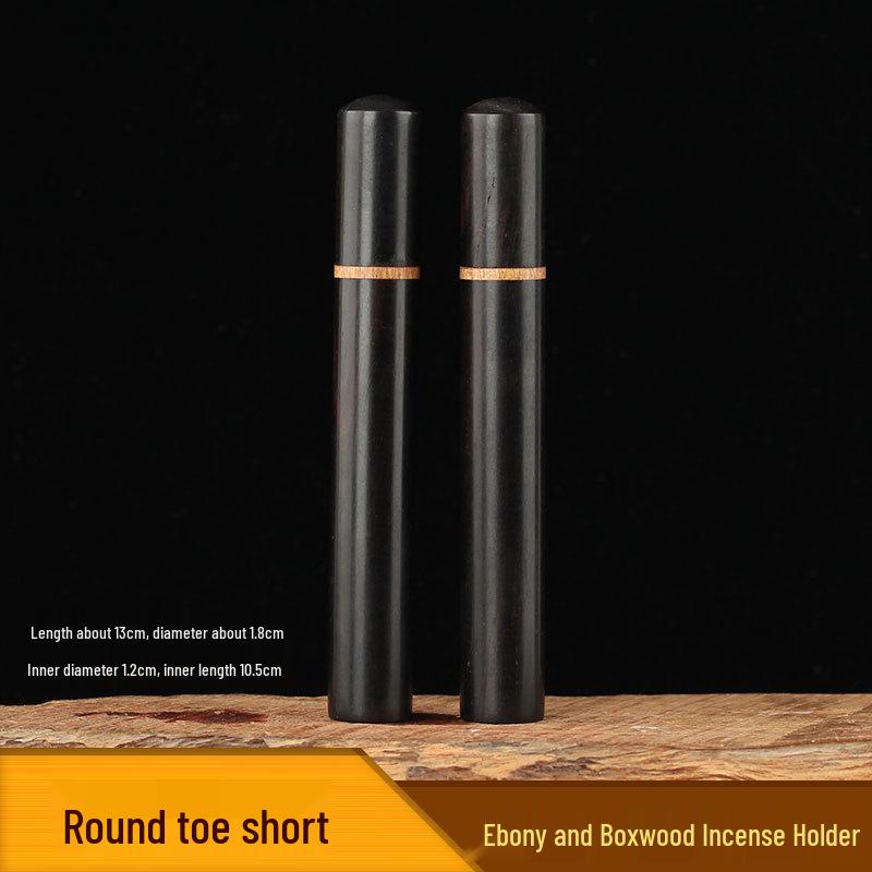 Engravable Ebony & Agarwood Incense Stick Holder: Solid Wood, Home Use, Sandalwood Coil Tube