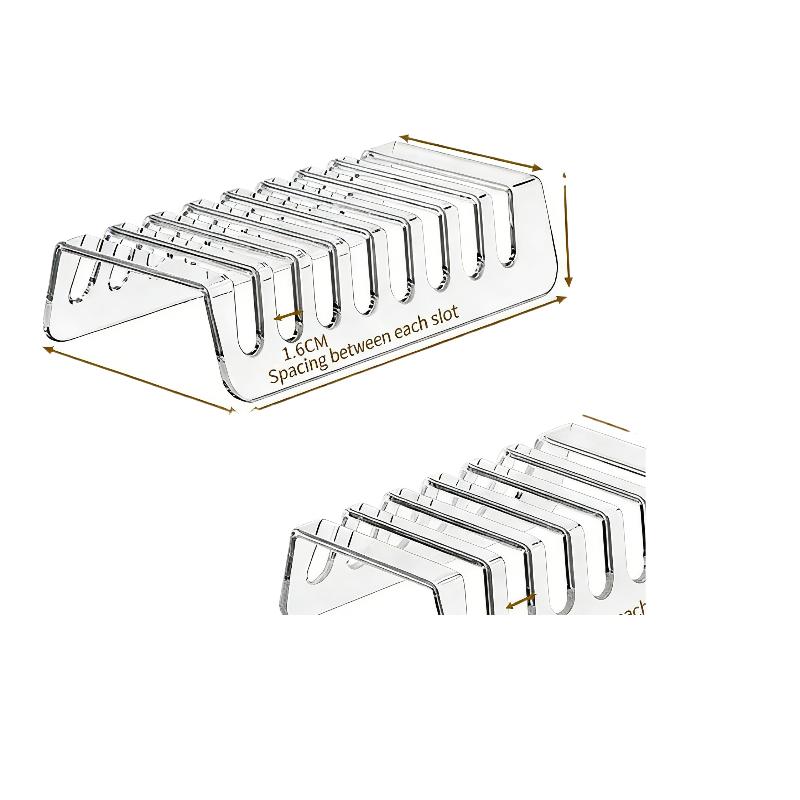 CD Display Shelf 2PCS -Clear Acrylic Vinyl Record Stand, 6/8 Grid Desktop Storage Organizer for Cassettes, Tapes, and Home Decor