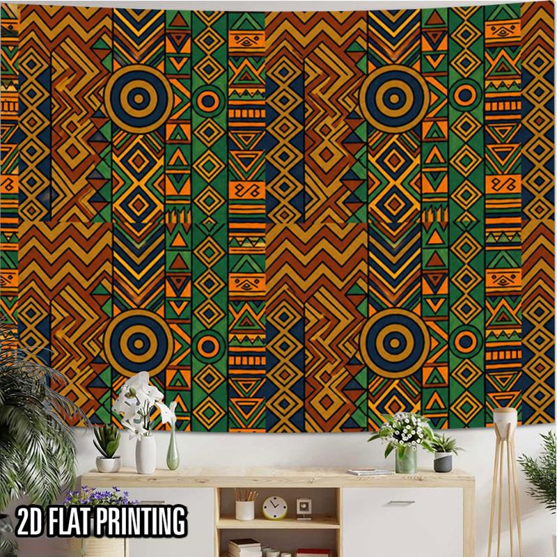 2D Flat, 2D Flat Print 1pc Tapestry African Tribal Geometric Tapestry Decor Adds Artistic Vibe to Home Tapestry for Dorm Room Apartment Decor, Cozy Bo