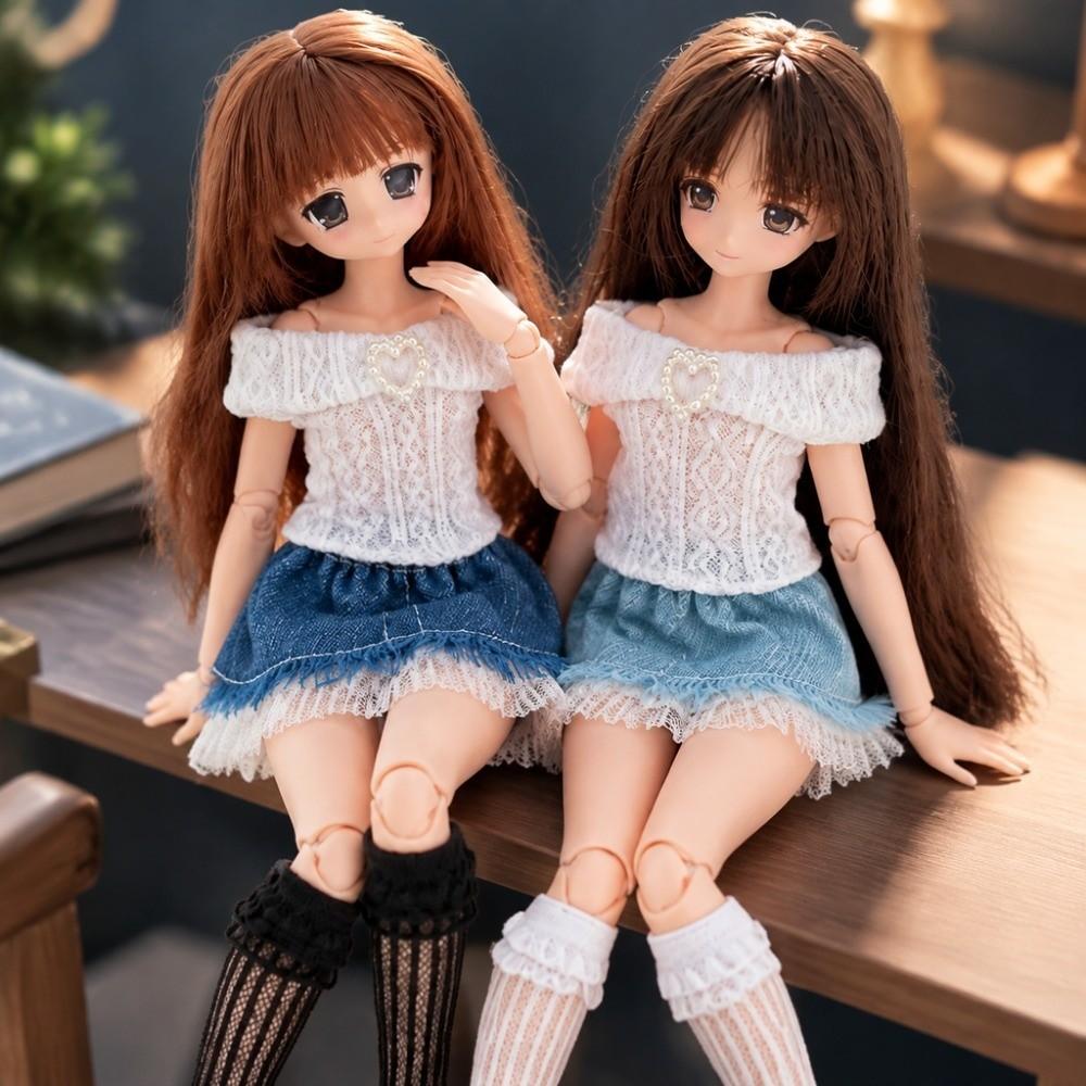 2 Styles Dolls Jeans Short Mini Skirt  for ob24 OB22 Dolls/for Azones YMY Doll/for Blyth Doll
