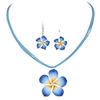 Sweet And Rich Flower Wax Rope Temperament Necklace Earring Set, Necklace Set