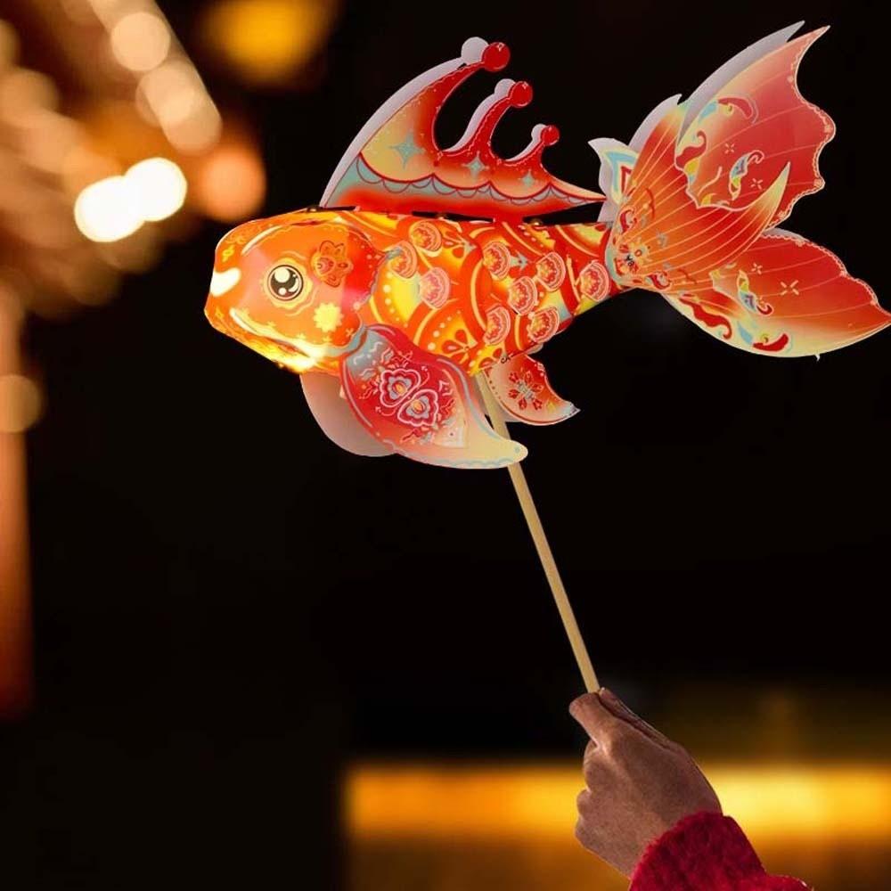 Bright LED Luminous Fish Light Portable Handheld Koi Ornament  Chinese New Year