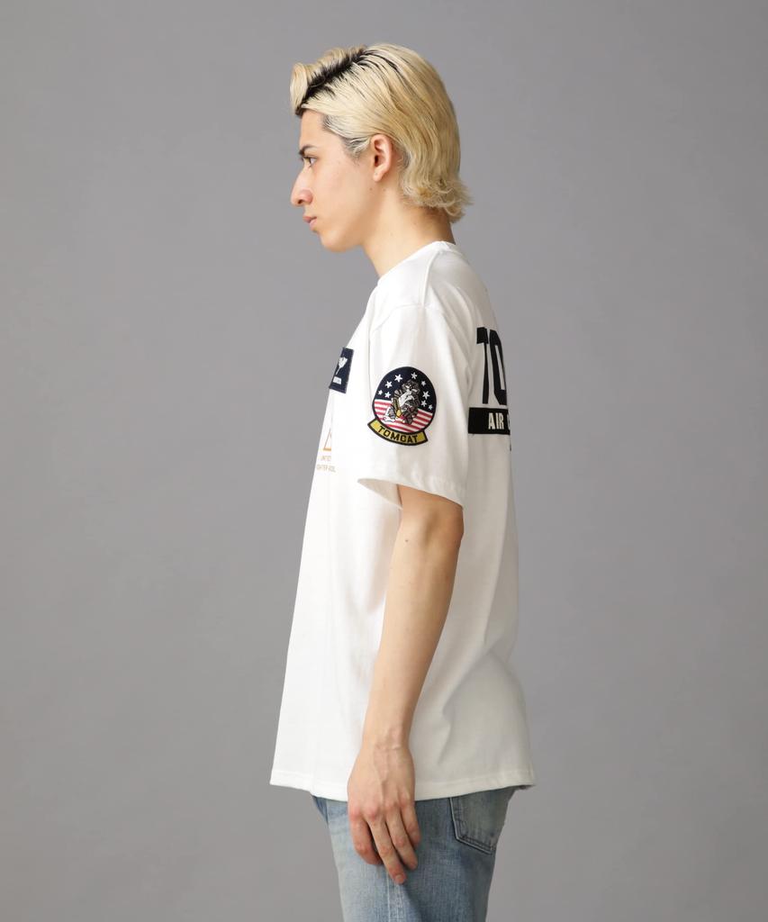 AVIREX TOP GUN PATCH & PRINT T-SHIRT Men's 2XL 030 White 783-3934013