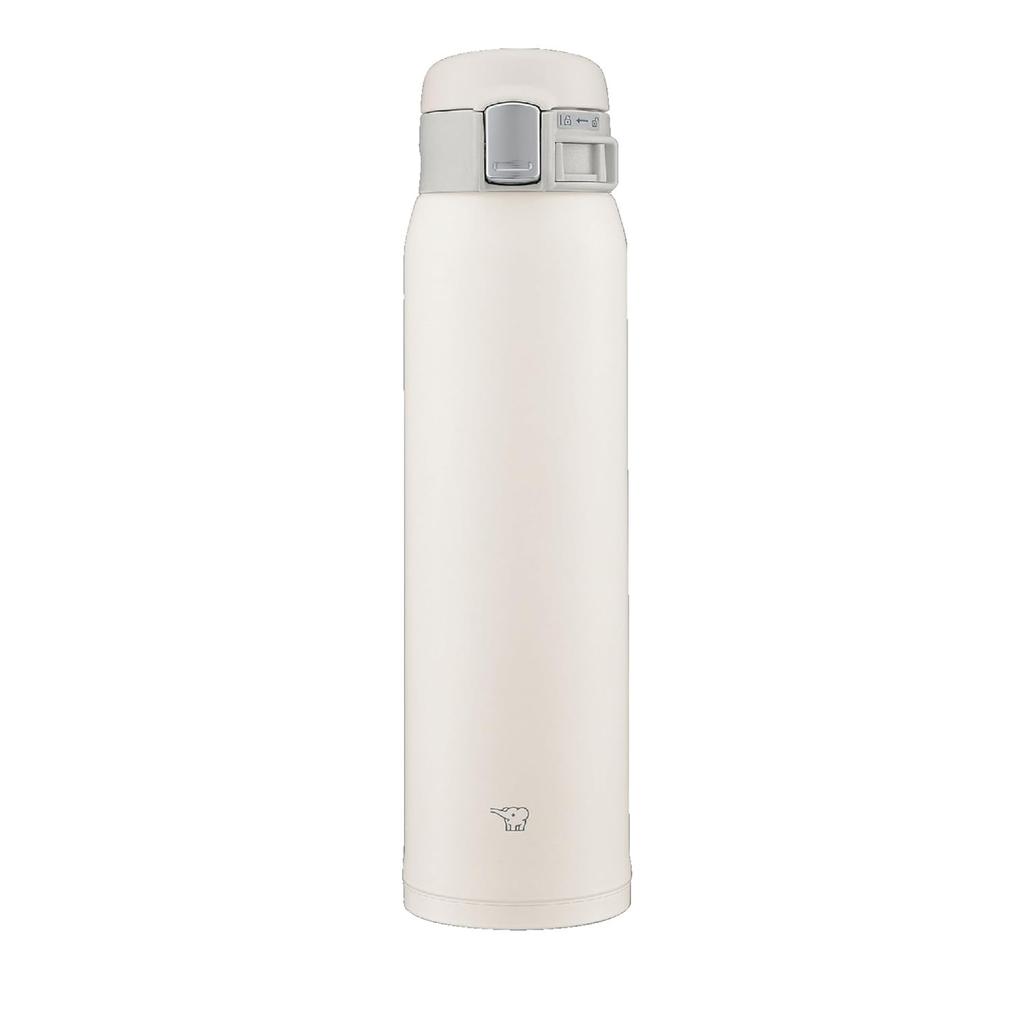Zojirushi Thermos Bottle 600ml One-Touch Mug Lightweight Compact Standard Type Insulation Cooling Pale White SM-SF60-WM