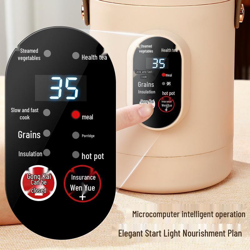 Compact Electric Stew Cup: Portable Non-Stick Hot Pot for Porridge & Soup - Ideal Office Gift