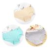 3Pcs/Set Women Cotton Briefs Solid Color Panties Comfortable Mid Rise Underpants Breathable Daily Girls Underwear