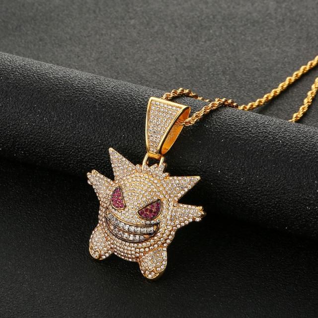 Pendant Cubic Zirconia Copper Pendant Necklace Woman Stainless Steel Hip Hop Jewelry Smiley Necklaces Iced Out Chain Mens Souvenir GiftFashion Pendant