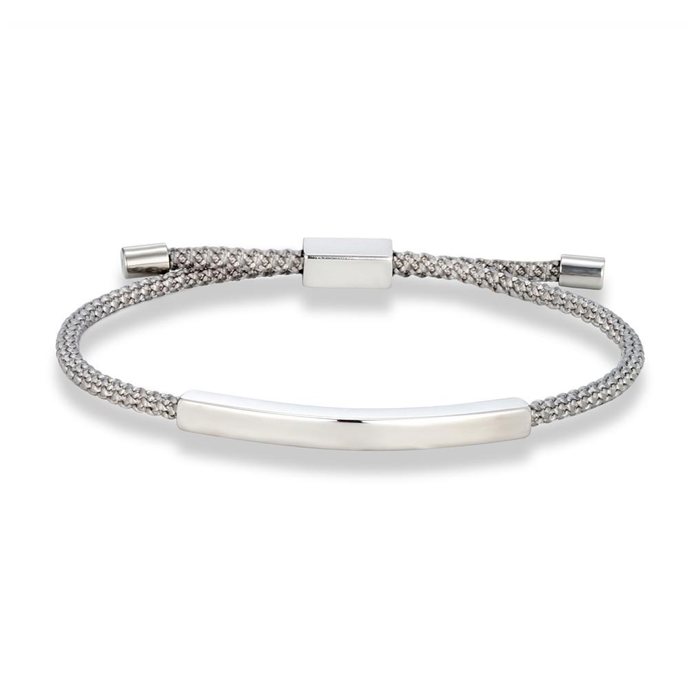 Men Women Punk SOS Custom Engrave Text Adjustable Thin Rope Bracelet customize Stainless Steel ID Bracelet