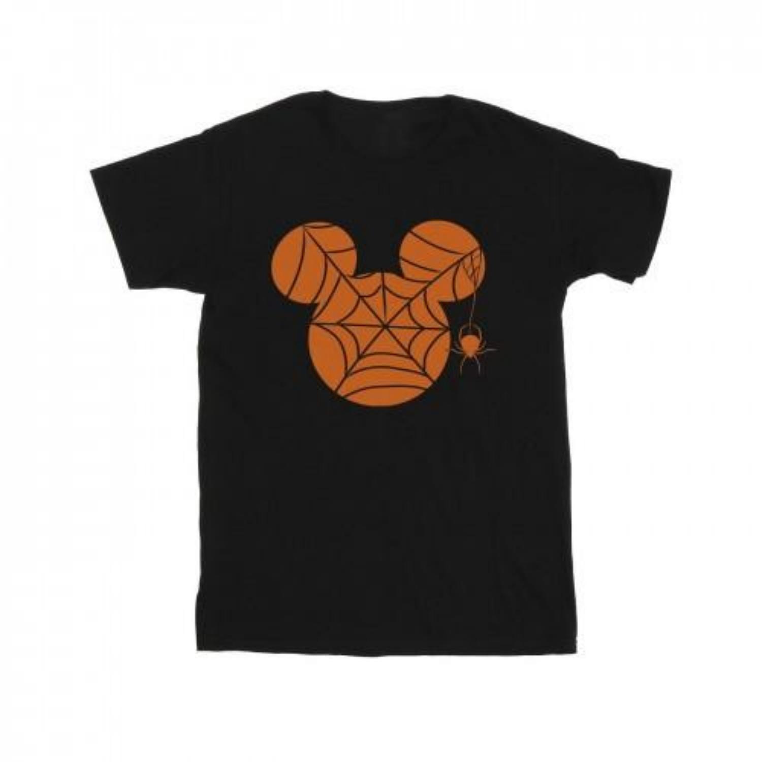 Mickey mouse Mens Cobweb Cotton T-Shirt S чёрный