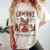 Riding Cowboy Tee Women Summer Youthful Pattern Tee feUnisex Anime Harajuku Clothes