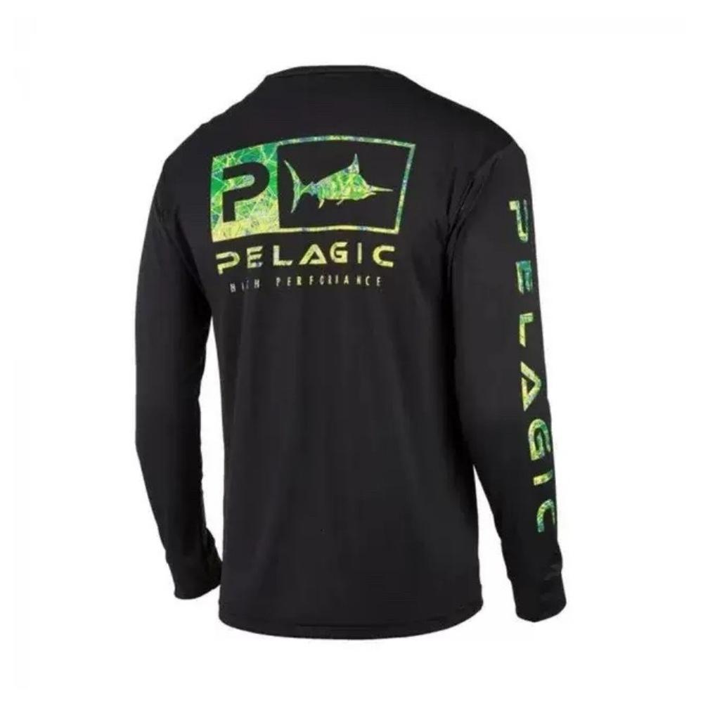 PELAGIC Tuta da Pesca Traspirante a Maniche Lunghe con Protezione Solare da Uomo, Pesca a Taiwan, Pesca in Mare, Pesca in Barca, Abbigliamento da Pesca
