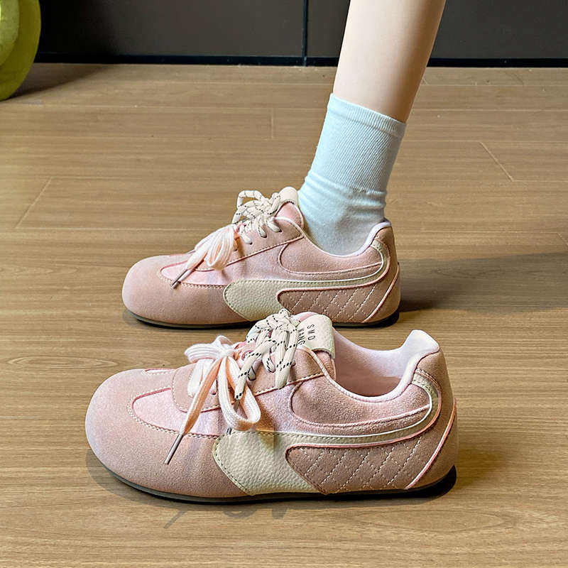 Popular Niche Thick Baseplate Shoes Women's Retro German Training Shoes 2025 New Autumn Bread Shoes Versatile Casual Sports Shoes