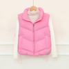 Winter new down cotton vest women's simple fashion short stand-up collar cotton jacket vest jacket tide