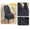 Breathable Elastic Chair Cover Wrinkled Fabric Full Wrap Stool Cover Dining Chair Cover  Kitchen