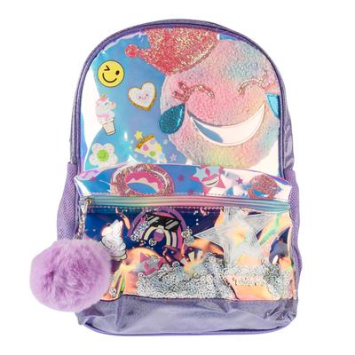 Unicorn Face Backpack, for Girl Multicolour Backpack
