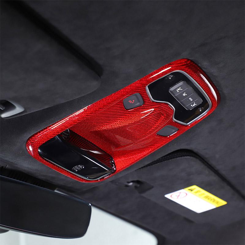 For Lotus EMIRA 2026-2026 Red Real Carbon Fiber Car Steering Wheels Console Gear Shift Panel Cover Trim Sticker Car Accessories