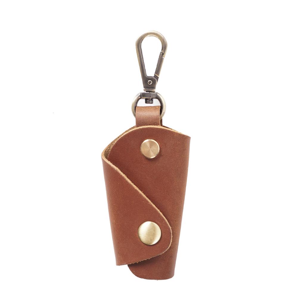 Portachiavi Fatto a Mano in Pelle Crazy Horse - Unisex, Pelle di Vacchetta Primo Strato, Design Personalizzato.