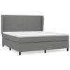 VidaXL Lit à sommier tapissier avec matelas Gris foncé 160x200cm Tissu - Modèle 3127814