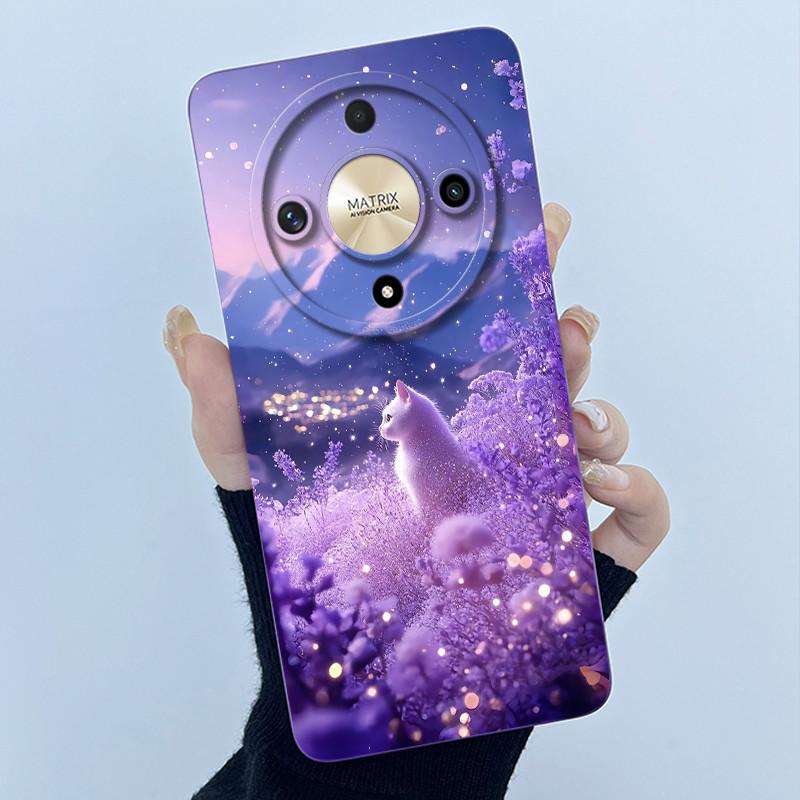 For Honor Magic5 Lite 5G Case Simplicity flower Silicone Soft Back Cases For Magic6 Lite 5G Cover Magic 5Lite 6Lite Bumper Shell