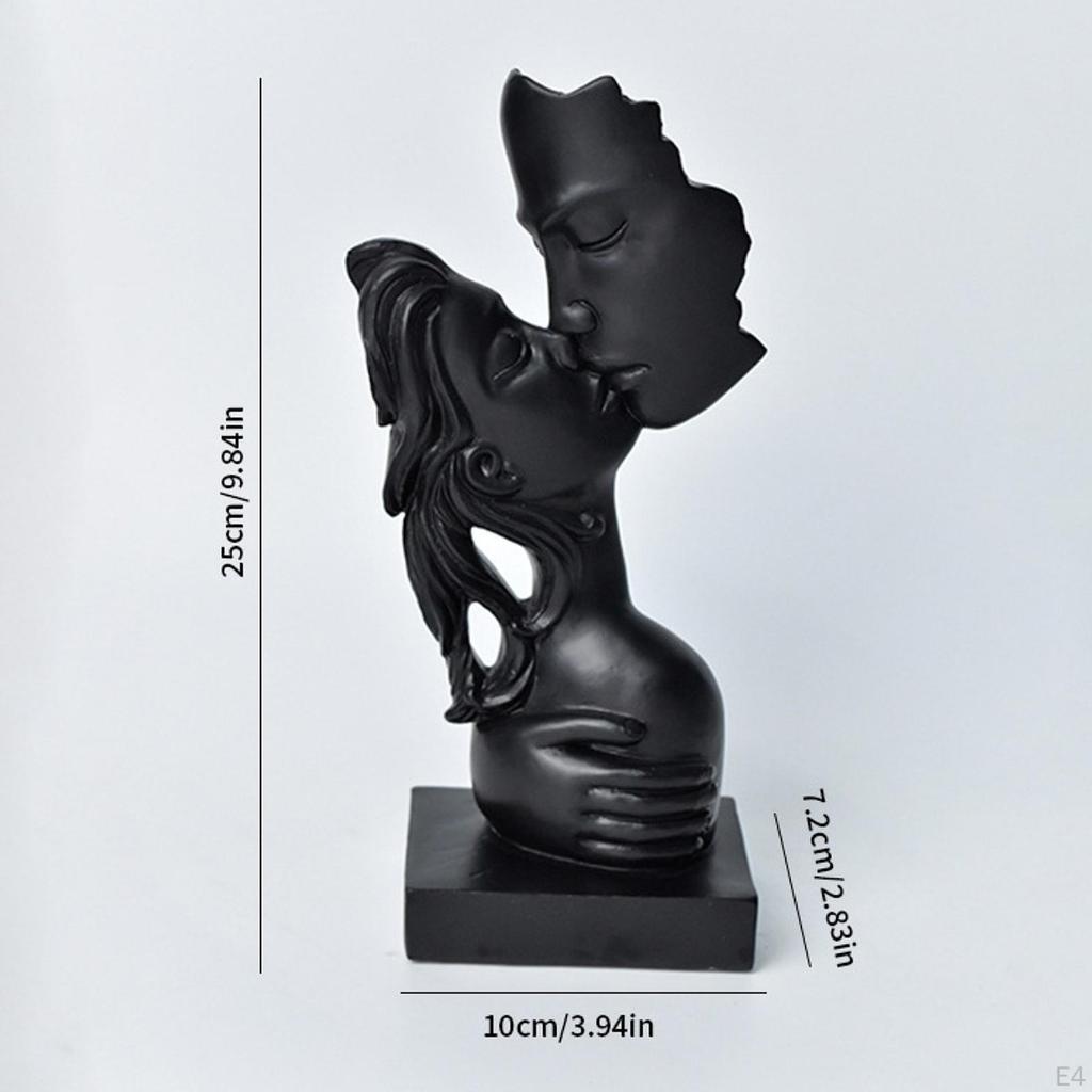 Abstract Art Couple Sculpture Kissing Lover Statue Centerpiece Table Decoration Crafts Love Figurine