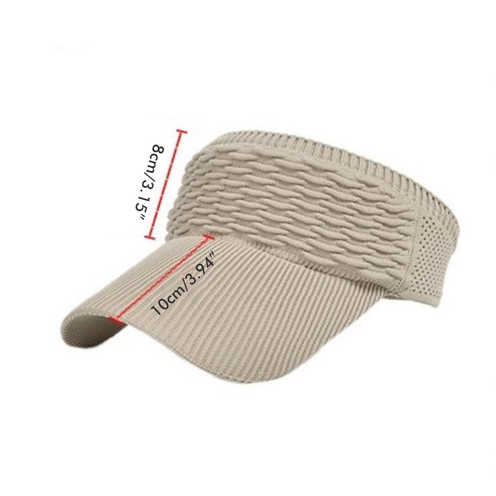 Women Sun Visor Hat Knitted Wide Brim Empty Top Sports Hat Summer Outdoor Sun Hat