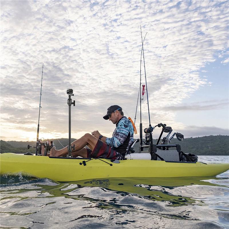 

Adjustable Kayak Camera Mount Base Safety Camera Holders With Long Arm Marine Boat Camera Bracket Replacement Parts -GP25