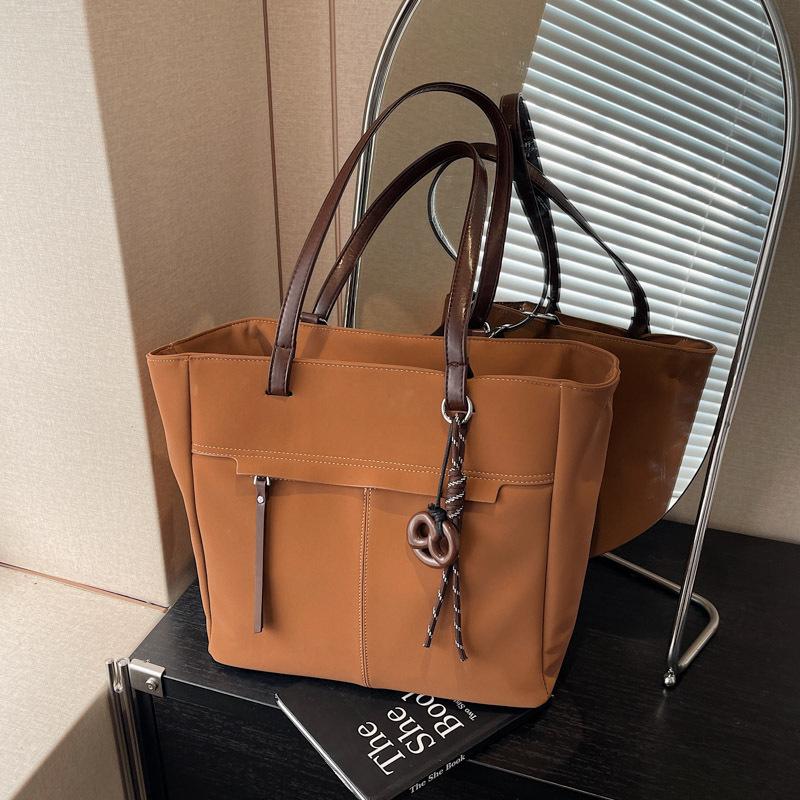 

Ретро вместительная повседневная сумка-тоут через плечо женская новая нишевая сумка-рюкзак для поездок на работу коричневый