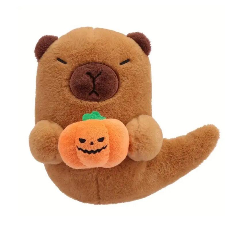 

19cm Capybara Ghost Pumpkin Plush Toys Exquisite Halloween Party Decorations Kawaii Sleep Companion Products Gifts For Friends 19cm коричневый