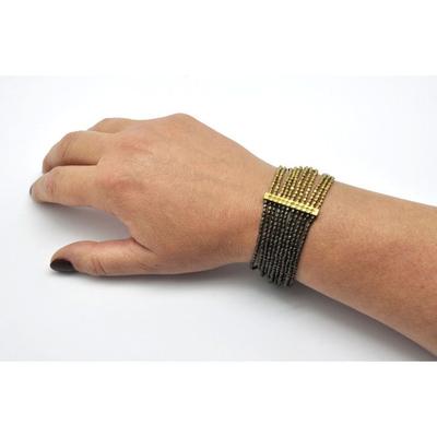 Nataraj - Bracelet Patti Bronze Et Noir